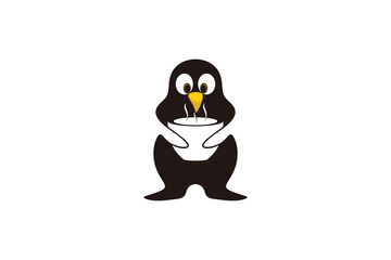 Obraz premium penguin logo design inspiration
