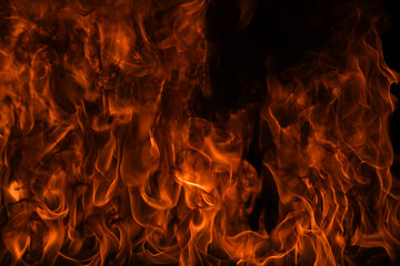 Fire flame motion pattern abstract texture. Burning fire, flame overlay background. © Volodymyr