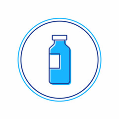 Filled outline Bottle of water icon isolated on white background. Soda aqua drink sign. Vector