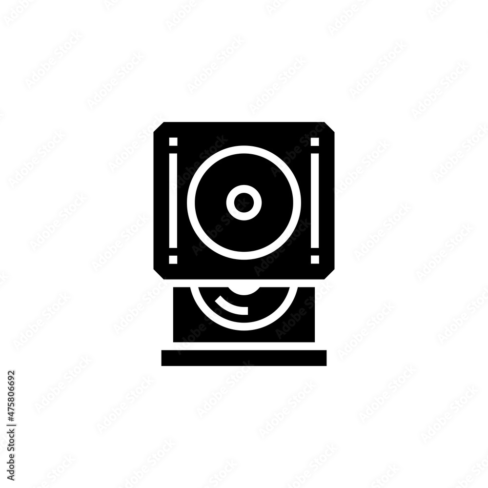 Poster dvd drive vector icon. computer component icon solid style. perfect use for logo, presentation, webs