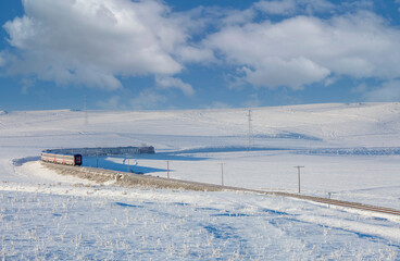 Fototapeta premium Eastern Express in Winter Kars Turkey