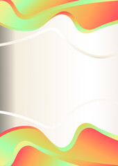 Red Green and Orange Vertical Wave Background Template with Space for Your Text - 475807667