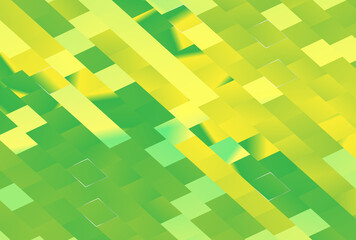Abstract Geometric Green and Yellow Background Image