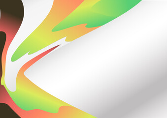 Abstract Red Green and Orange Wavy Background with Space for Your Text Image - 475807842