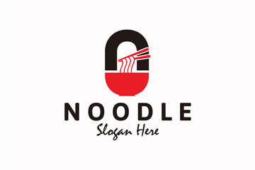 noodle logo design with zero number, logo inspiration