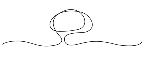 Continuous one line drawing of speech bubble. Speech bubbles isolated on white background. Black and white graphics minimalist linear vector illustration made of single line. For mobile app and social