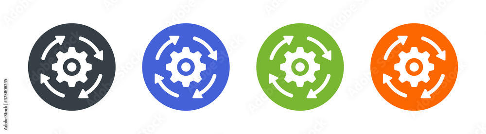Poster Setting gears icon. Development concept