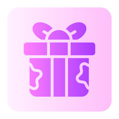 christmas gift gradient icon