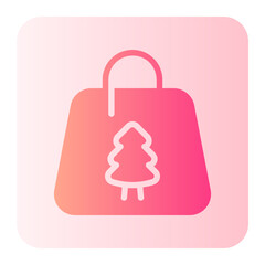 christmas gift gradient icon