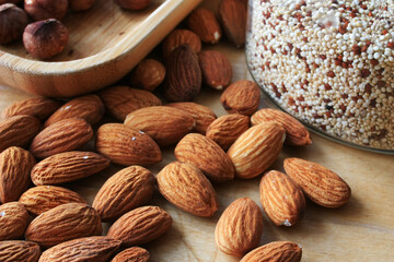 Nuts and quinoa for a healthy diet