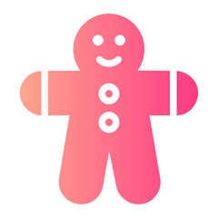 gingerbread man gradient icon