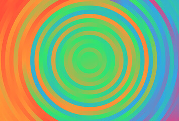 Blue Green and Orange Gradient Concentric Circles Background Vector Graphic