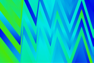 Abstract Blue and Green Gradient Chevron Background Illustration