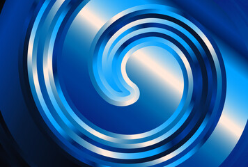 Blue and White Gradient Twirl Background Vector Image