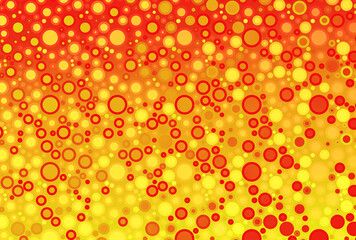 Red and Yellow Gradient Geometric Circle Shapes Background Vector Art