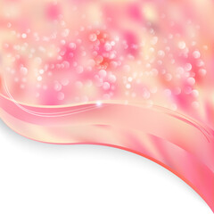 Pink and Beige Wave Powerpoint Background Vector Art