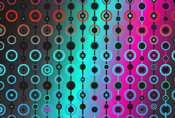 Pink Blue and Grey Gradient Random Circles Background Vector Image