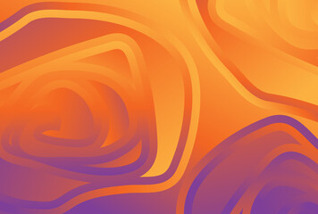 Purple and Orange Liquid Color Ripple Lines Background