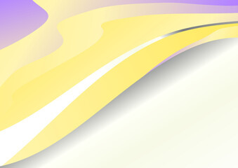 Abstract Purple and Yellow Wavy Background with Space for Your Text