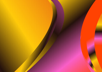 Pink Red and Yellow Gradient Curve Background