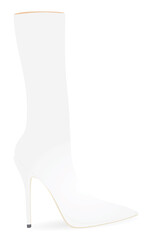Women long boot. high heel. vector illustration