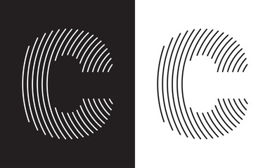 Fototapeta letter c, cc logo typography obraz