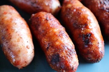 sausage on a grill