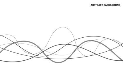 Wave line white and black background