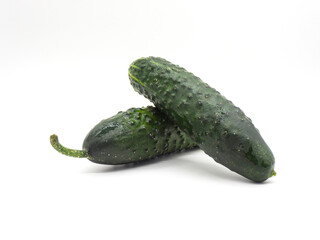 pimpled cucumber isolated on white background
