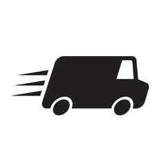 Shipping fast delivery van icon symbol, Pictogram flat design for apps and websites, Isolated on white background, Vector illustration