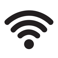 Wifi icon vector, wireless internet sign	
