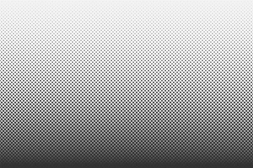 Black and white gradient halftone background. Comics style vector seamless pattern.