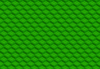 Plastic constructor game seamless pattern. Vector toy brick texture background. Perspective flat design for paper or fabric print.