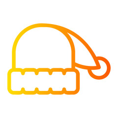 christmas cap gradient icon