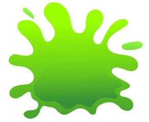 bright spot of green color with gradient in the form of a blot, isolated on white background. Suitable as a backdrop for product presentation