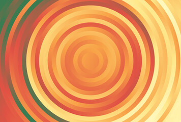 Red Green and Orange Gradient Concentric Circles Background