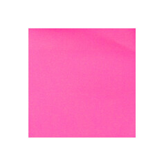 Pink piece of paper on a white background.