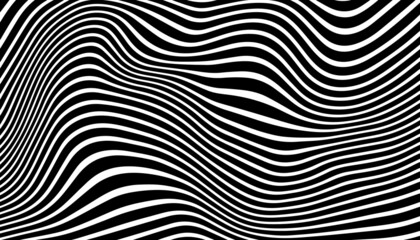 Abstract zebra print texture background. Black and white African animal skin. Vector illustration.