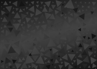 Abstract Dark Grey Gradient Geometric Triangle Background