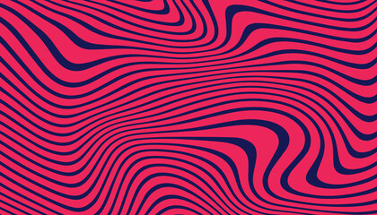 Abstract wavy red blue background. Curve wallpaper. Vector stripe illustration.