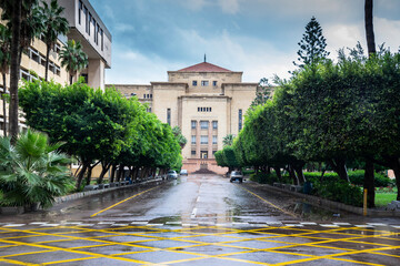 A Greek-designed building at the Faculty of Engineering in Alexandria