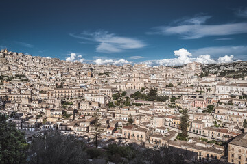 Fototapeta na wymiar Wonderful View of Modica City Centre, Ragusa, Sicily, Italy, Europe, World Heritage Site