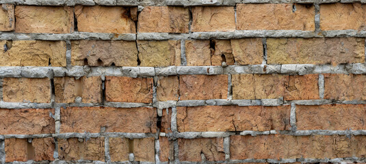 Vintage brown color  brick wall background