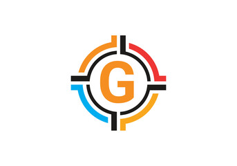 Fototapeta premium this is a creative G letter rounded icon design