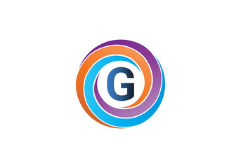 this is a creative G letter rounded icon design
