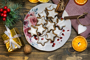 christmas cookies and christmas decorations