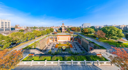 Obraz premium Urban environment of Nantong Bell Tower in Jiangsu province