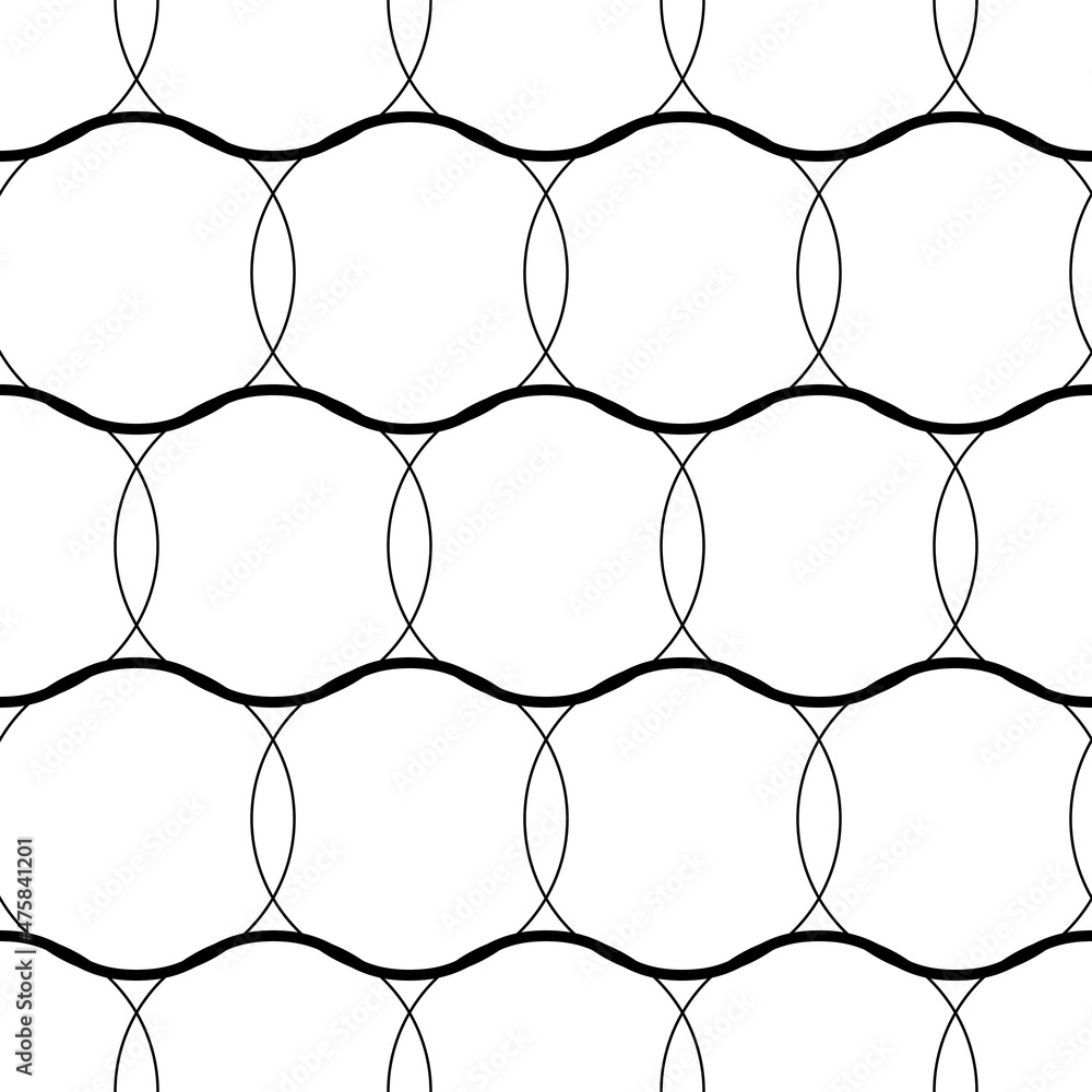 Aufkleber Honeycomb in the form of circles, alternating along the lines. White empty honeycomb seamless pattern.
