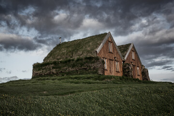 Obraz premium Icelandic turf houses