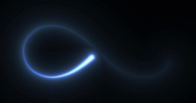 An animated glowing infinity sign